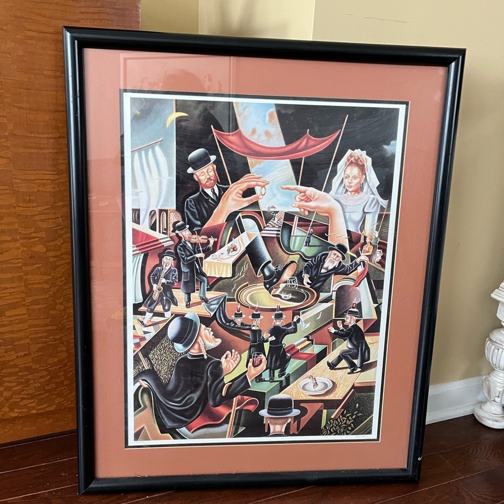 Screen print Jewish Wedding by Israel Rubenstein. 18”w x 24”h. 73/500
